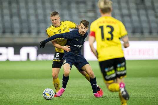 Elfsborgs Sebastian Holmén och Halmstads Rasmus