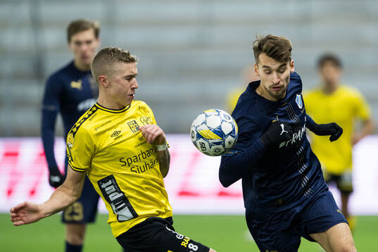 Elfsborgs Sebastian Holmén och Halmstads Rasmus