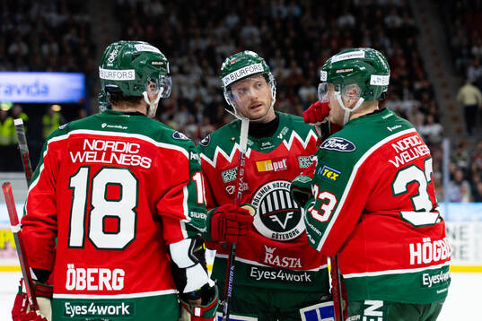 Frölundas Linus Öberg, Carl Klingberg och Linus Högberg