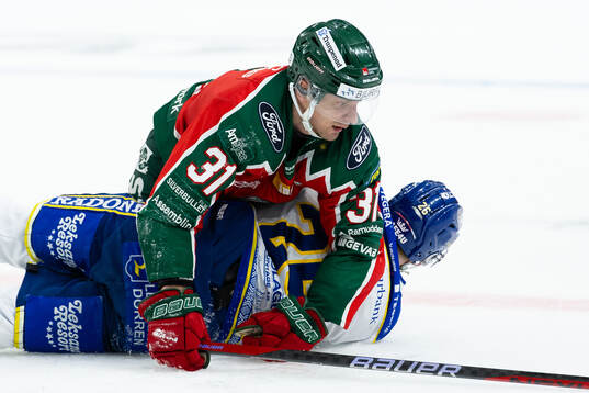Leksands Patrik Norén och Frölundas Nicklas Lasu