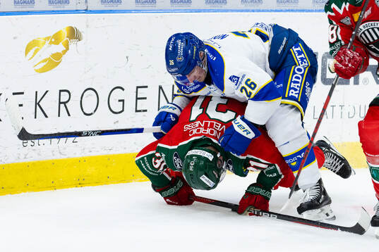 Leksands Patrik Norén och Frölundas Nicklas Lasu