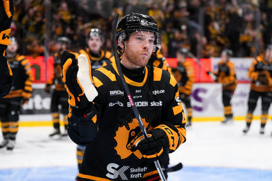 Skellefteås Filip Sandberg jublar