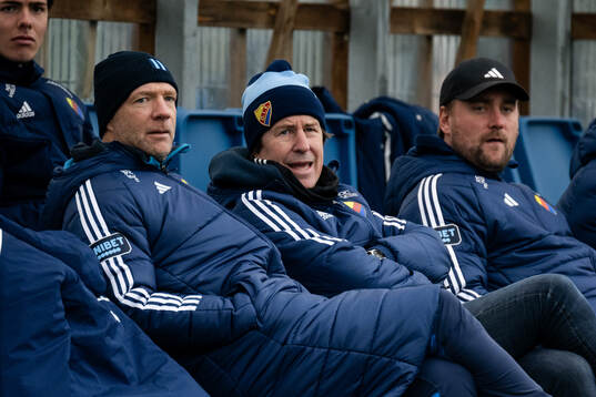 Djurgårdens tränare Kim Bergstrand och Thomas Lagerlöf