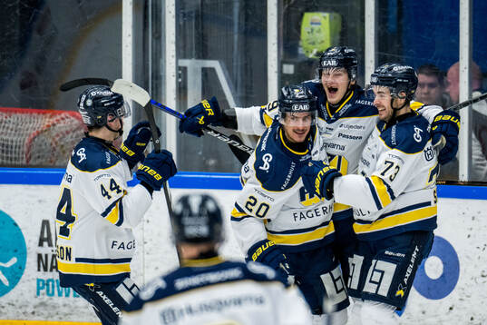 HV71s Henrik Borgström jublar