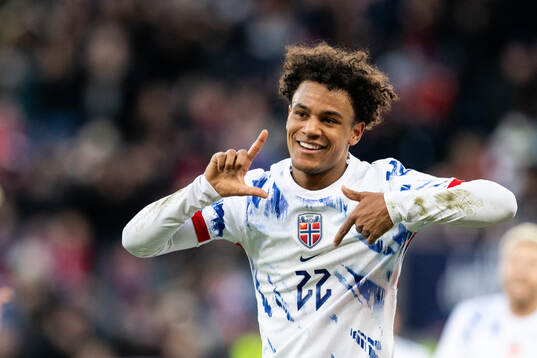 Oscar Bobb of Norway celebrates