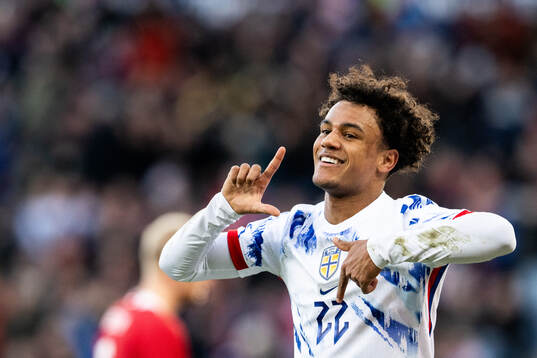 Oscar Bobb of Norway celebrates