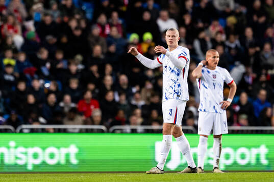 Erling Braut Haaland of Norway looks dejected