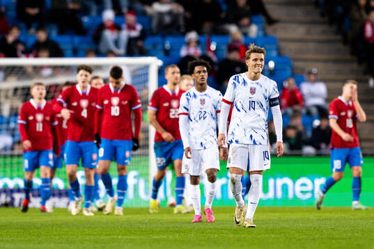 Martin Ødegaard of Norway looks dejected