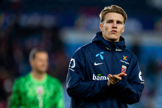 Martin Ødegaard of Norway looks dejected