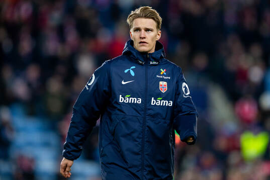 Martin Ødegaard of Norway looks dejected