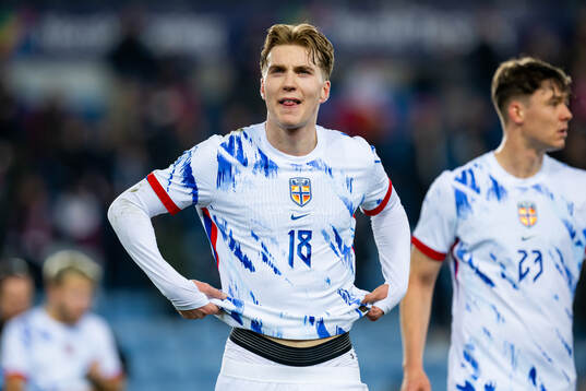 Kristian Thorstvedt of Norway looks dejected