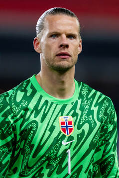 Goalkeeper Ørjan Håskjold Nyland of Norway looks dejected