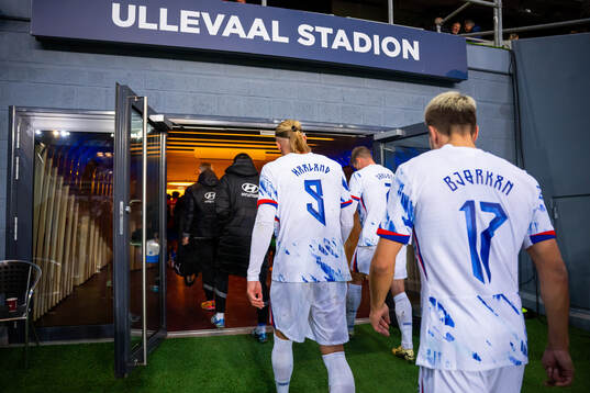 Erling Braut Haaland and Fredrik André Bjørkan of Norway