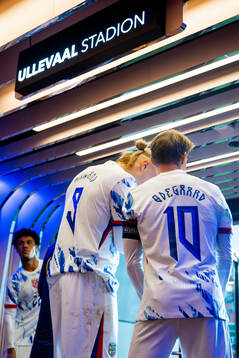 Erling Braut Haaland and Martin Ødegaard of Norway at