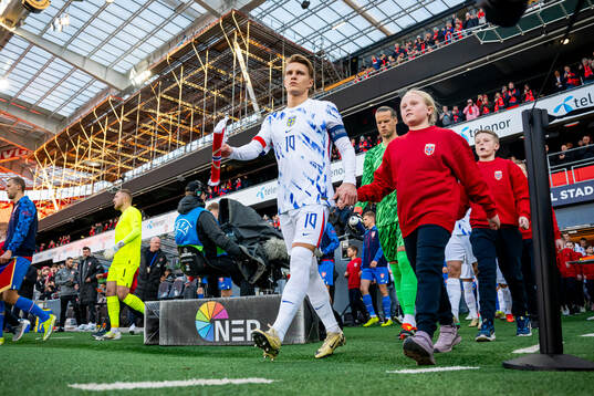 Martin Ødegaard of Norway enters the pitch