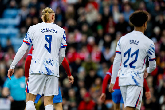 Erling Braut Haaland and Oscar Bobb of Norway