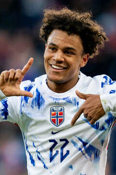 Oscar Bobb of Norway celebrates