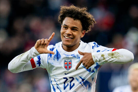 Oscar Bobb of Norway celebrates