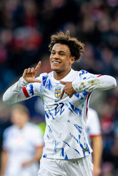 Oscar Bobb of Norway celebrates