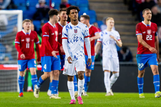 Oscar Bobb of Norway looks dejected