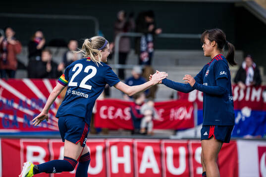 FC Rosengårds Olivia Schough och Momoko Tanikawa