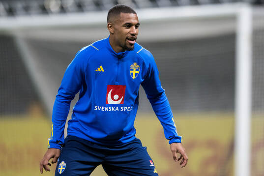 Isak Hien of Sweden of the Swedish men's national football