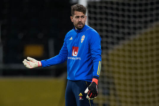 Goalkeeper Kristoffer Nordfeldt of Sweden of the Swedish