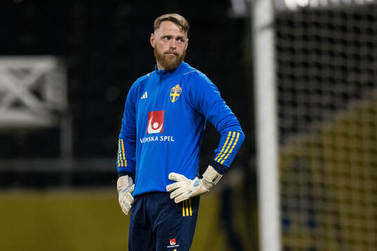 Goalkeeper Viktor Johansson of Sweden of the Swedish men's