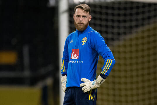 Goalkeeper Viktor Johansson of Sweden of the Swedish men's