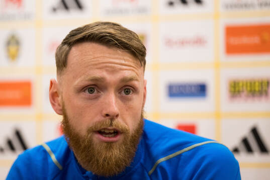 Goalkeeper Viktor Johansson of Sweden of the Swedish men's