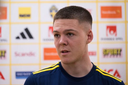 Emil Holm of Sweden of the Swedish men's national football
