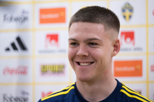 Emil Holm of Sweden of the Swedish men's national football