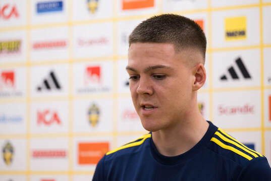 Emil Holm of Sweden of the Swedish men's national football