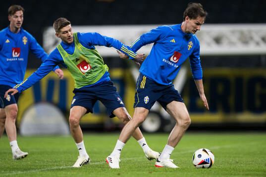 Emil Holm and Hjalmar Ekdal of Sweden of the Swedish men's