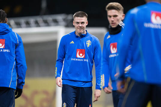 Emil Holm of Sweden of the Swedish men's national football