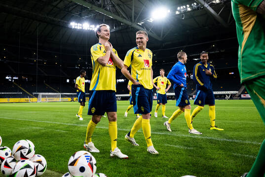 Hjalmar Ekdal and Carl Starfelt of the Swedish national
