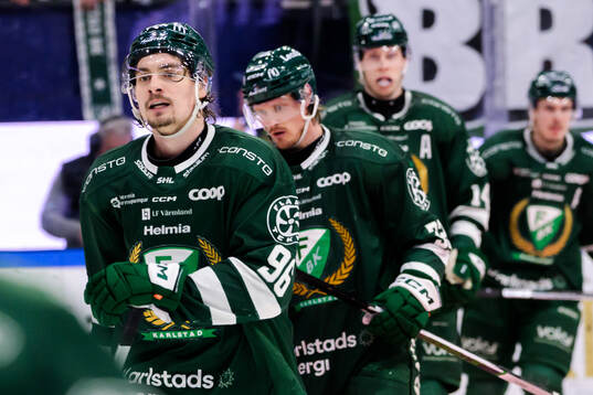 Färjestads David Tomasek deppar med lagkamrater