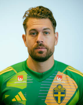 Goalkeeper Kristoffer Nordfeldt of the Swedish men's