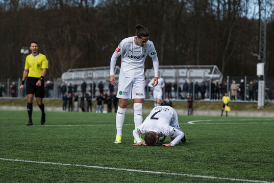 Helsingborgs Ervin Gigovic och Arian Kabashi jublar