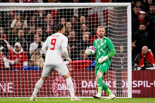 Goalkeeper Kasper Schmeichel of Denmark