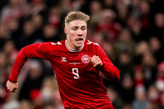 Rasmus Højlund of Denmark