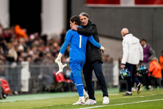 Goalkeeper Yann Sommer and Head coach Murat Yakin of