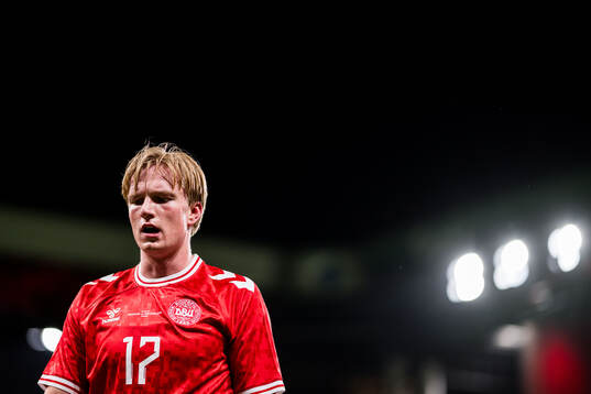 Victor Kristiansen of Denmark looks dejected