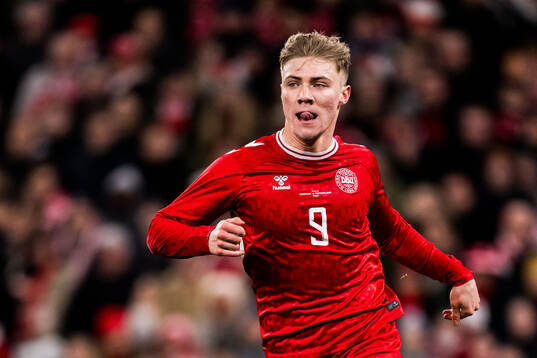 Rasmus Højlund of Denmark
