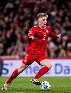 Rasmus Højlund of Denmark