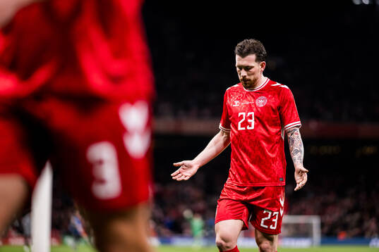 Pierre-Emilie Højbjerg of Denmark looks dejected