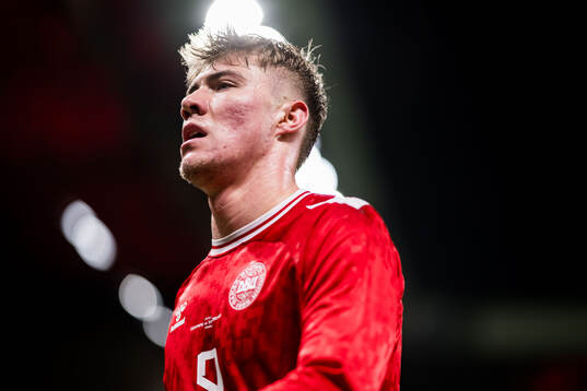 Rasmus Højlund of Denmark