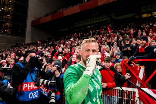 Goalkeeper Kasper Schmeichel of Denmark
