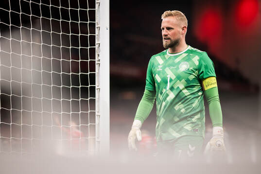 Goalkeeper Kasper Schmeichel of Denmark