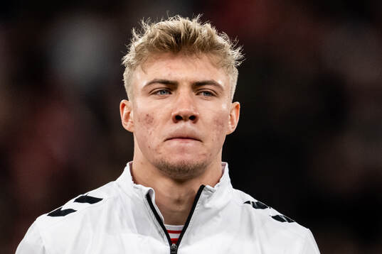 Rasmus Højlund of Denmark